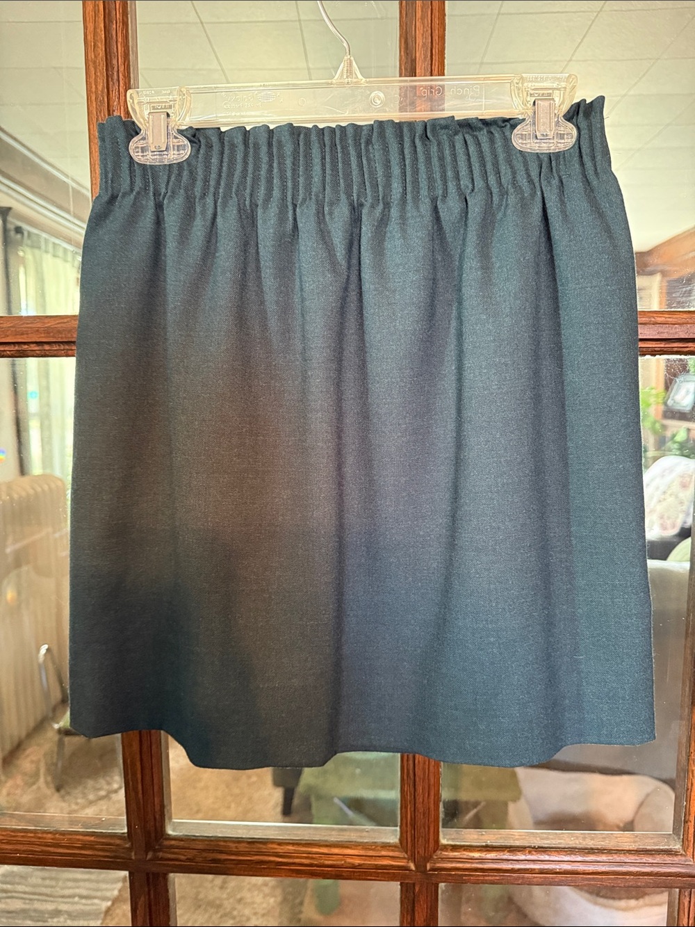 J.Crew Dark Green Wool Blend Paperbag Waist Mini Skirt Pockets 2 95435 FA16 - Picture 6 of 7
